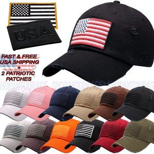 American Flag Patch Tactical Unisex Baseball Hat